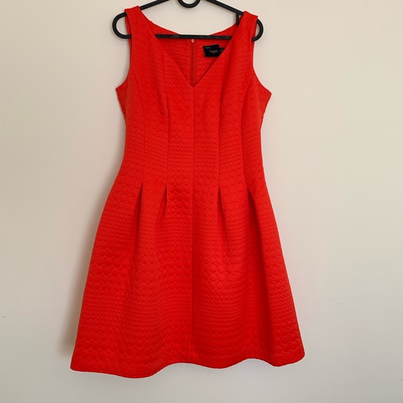 Taylor Dresses Womens Bubble Jacquard Fit-and-Flare Dress